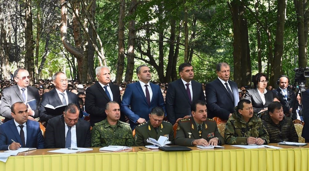 Heads of security forces on the meeting with President Rahmon in September 2018. Photo: president.tj