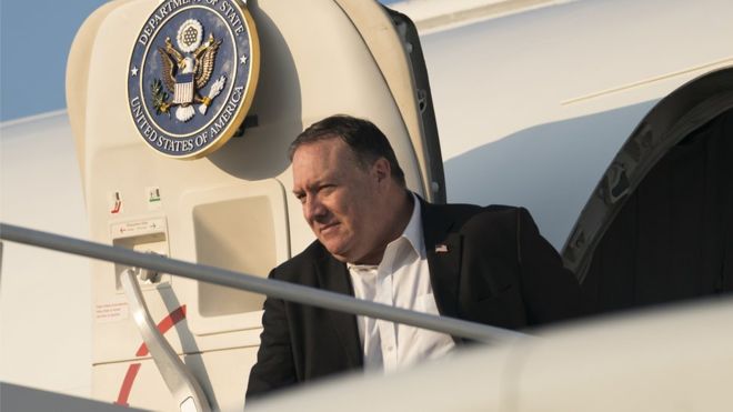 Mike Pompeo in Kabul. Photo: bbc.com
