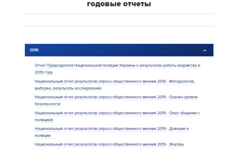 Отчеты Национальной полиции Украины 2