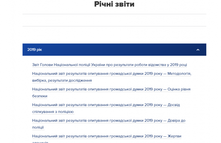 Отчеты Национальной полиции Украины