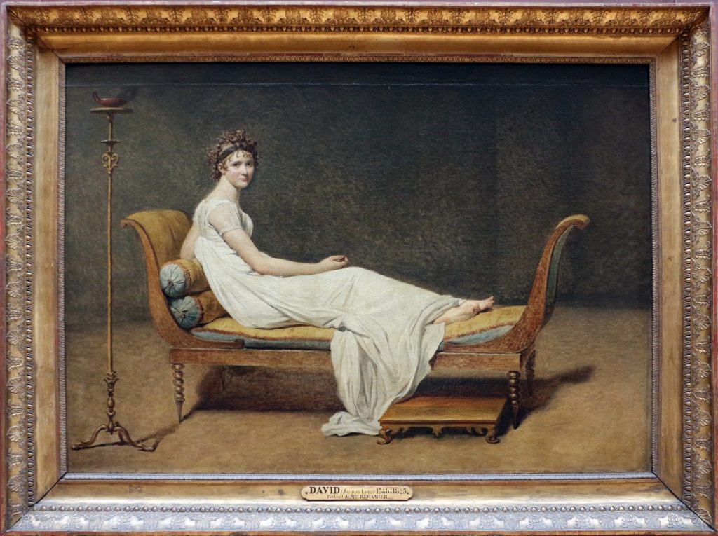 «Портрет мадам Рекамье» художника Жака Луи Давида (1800).