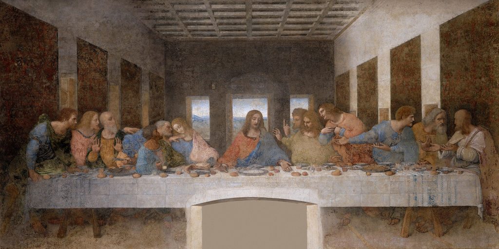 «Тайная вечеря» Леонардо да Винчи (1495—1498).