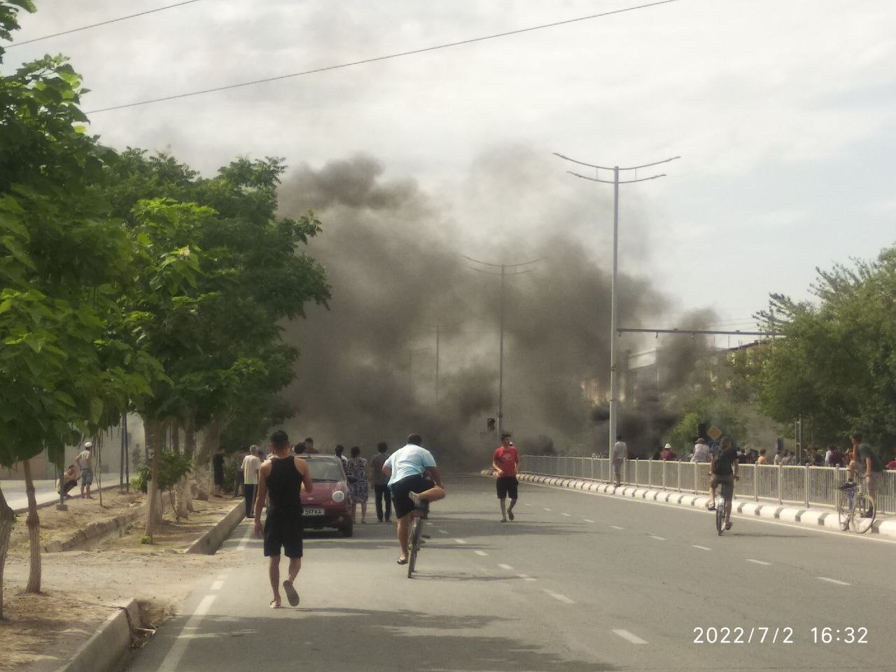 Взрывы в Нукусе 02.07.2022. Фото из Телеграм канала жителей Каракалпакстана