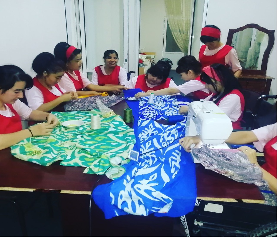 Women of “Gulbahor Nurli Kelajak” at work. Photo by CABAR.asia