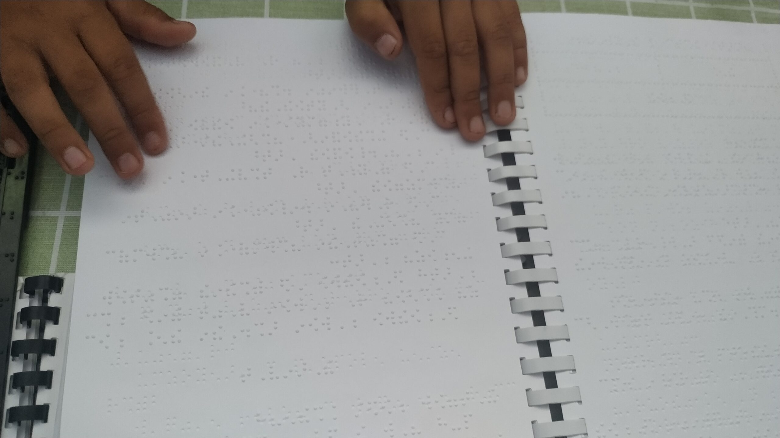Special Braille textbook. Photo: CABAR.asia