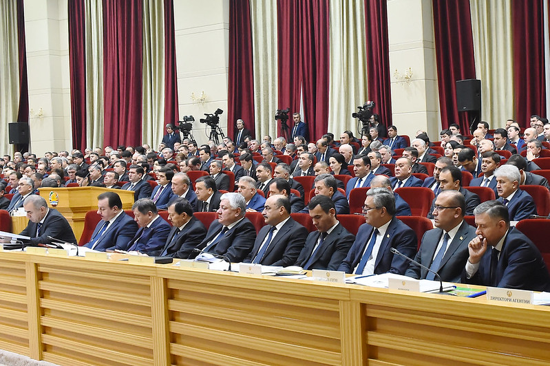 A meeting of the Government of Tajikistan. Photo: Press Service of the President of Tajikistan.