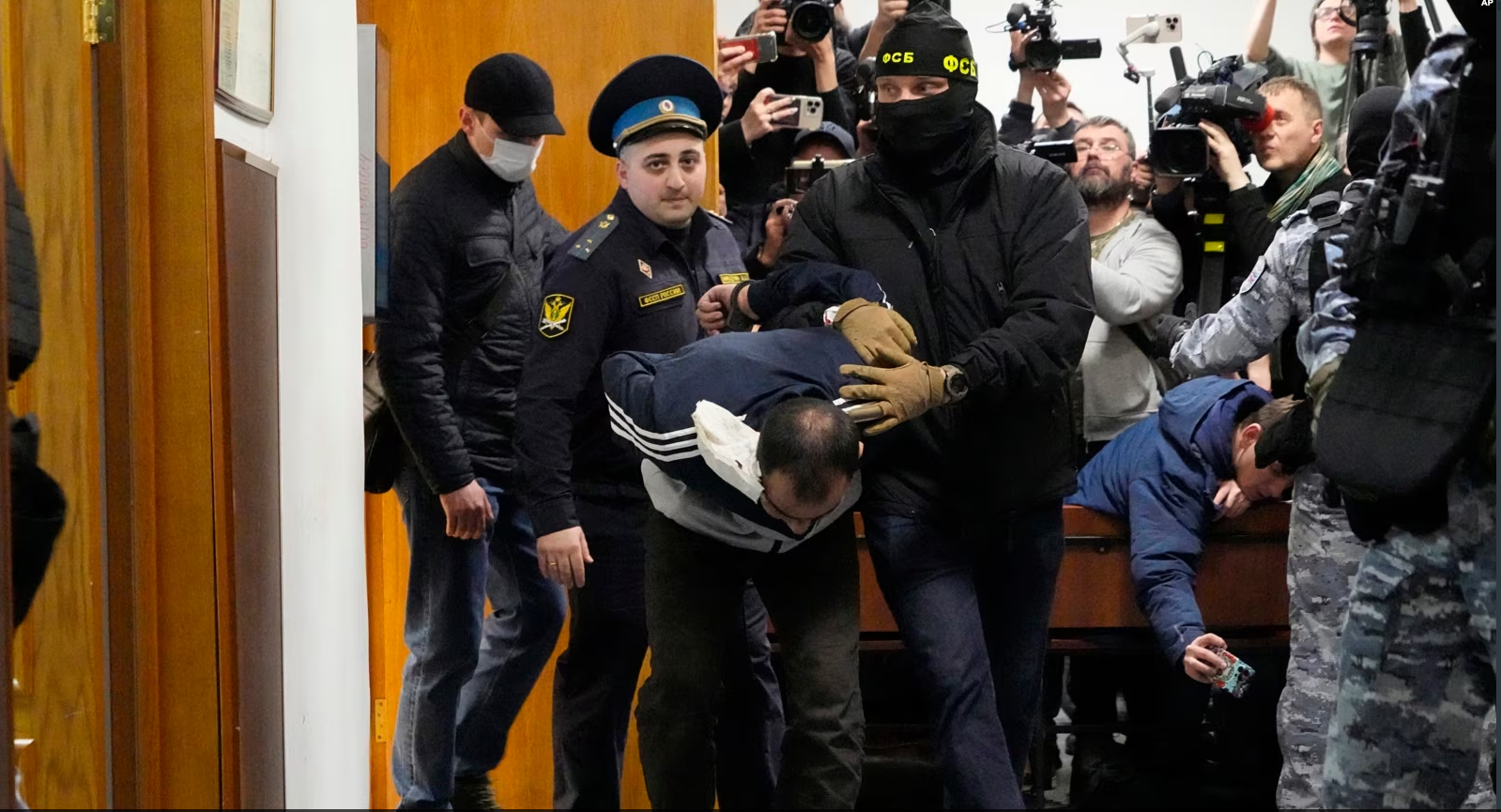 In the Basmanny Court of Moscow. March 24, 2024. Photo: AP