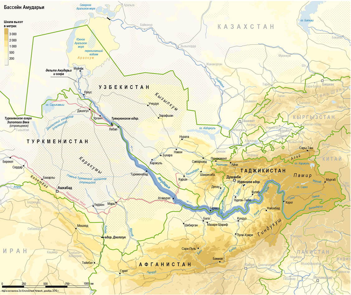 Карта бассейна реки Амударья. https://www.flickr.com/photos/